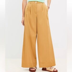 LOFT Mustard Wide Leg Pants